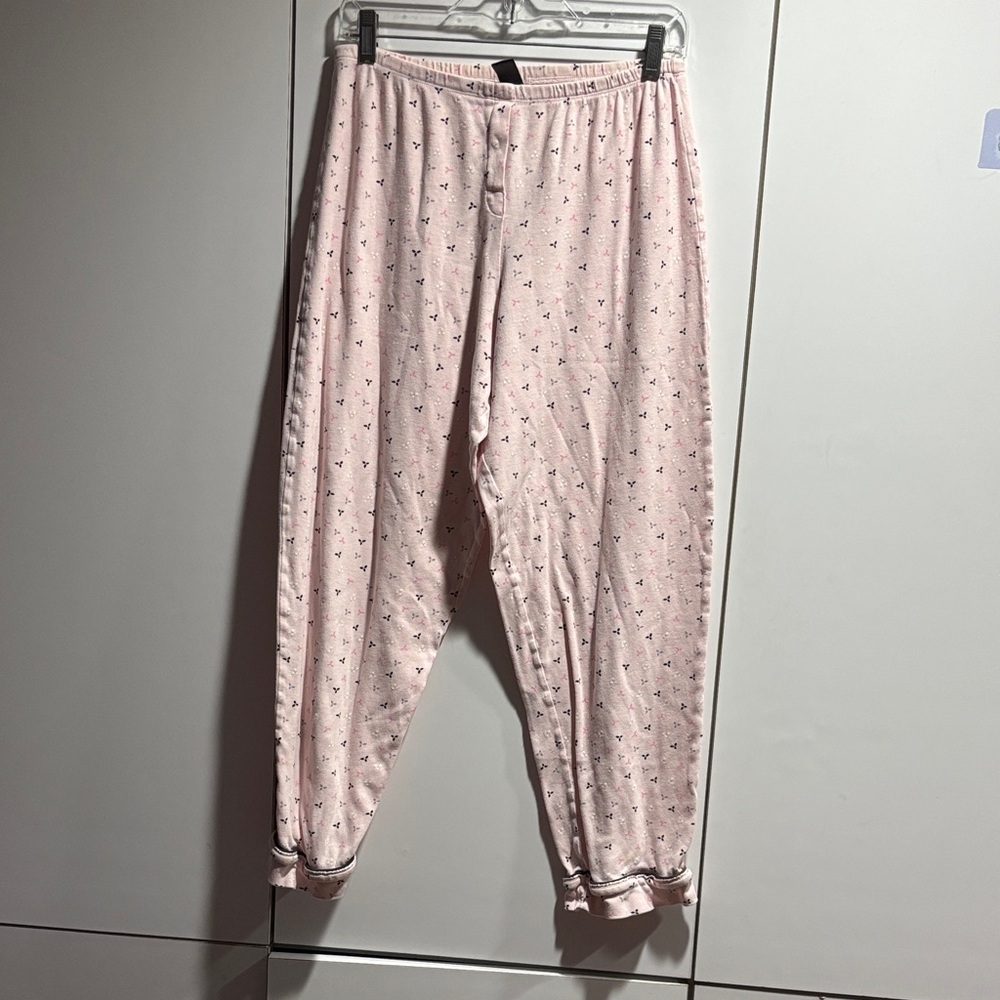 Pink Patterned‎ Pajama Set Top & Pants